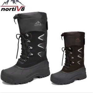 NORTIV 8 Mens Snow Boots Insulated Waterproof Heavy Duty Thermolite  Boots SZ 12
